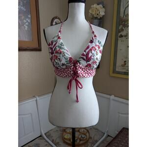 Baru Swimwear Columbian Floral Embroidered/Beaded Bikini Top